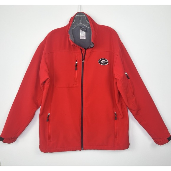 GEORGIA‎ UGA SEC Bulldogs Embroidered Fleece Lined Jacket LARGE Football Gameday - Picture 1 of 12